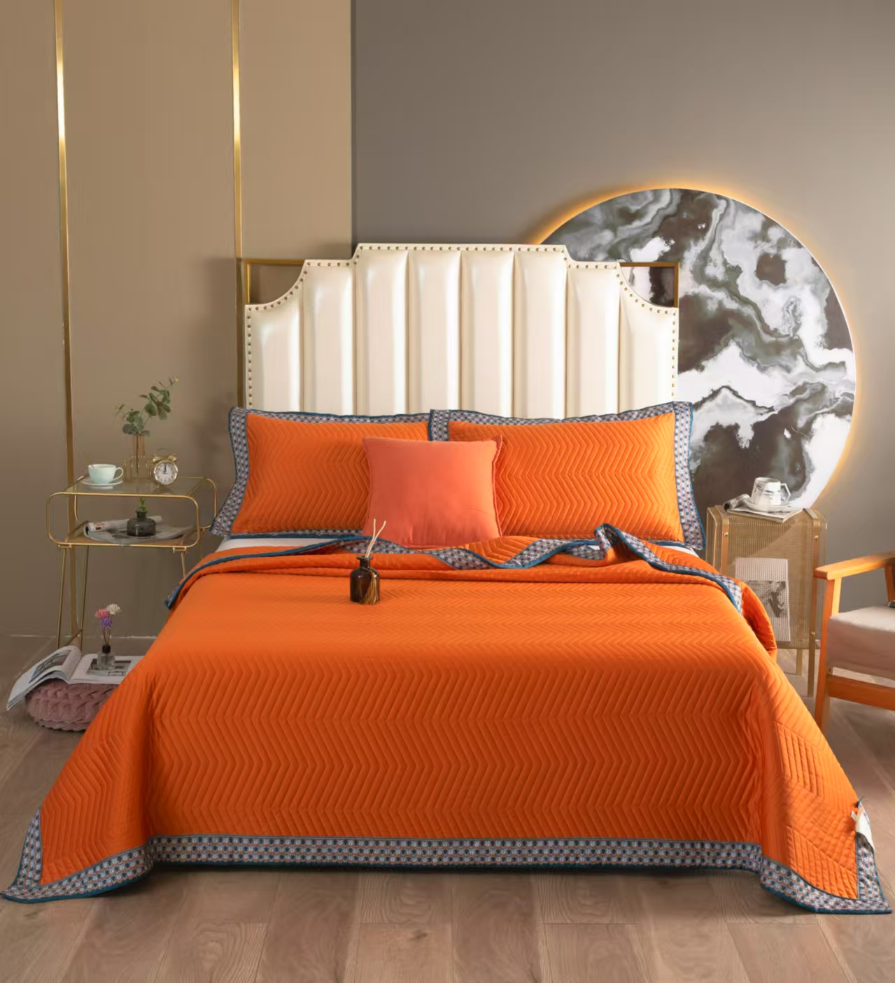 2.4米x2.5米双面天丝莫代尔轻奢高级多功能床盖三件套【新款特惠】