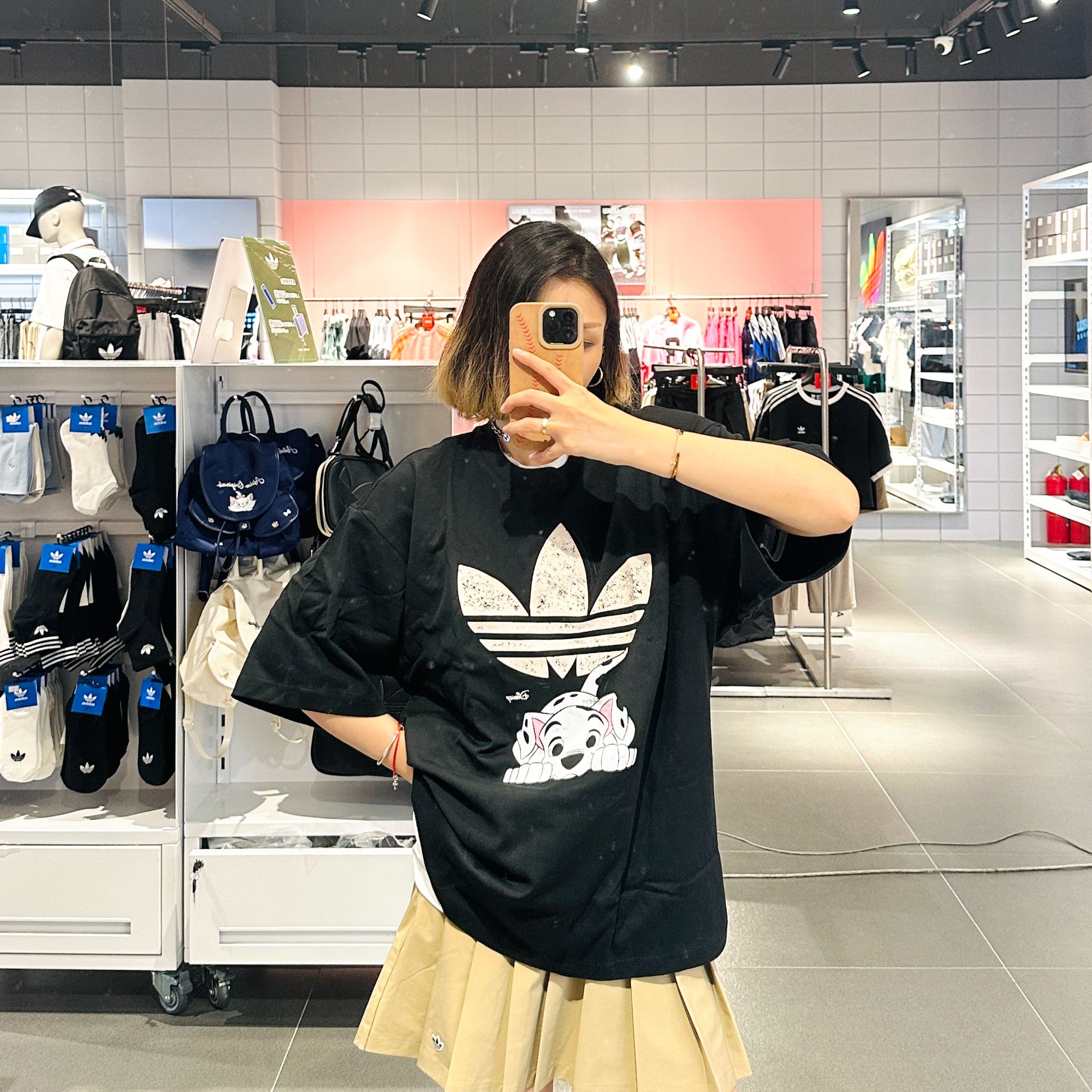 adidas/阿迪达斯GFX T-SHIRT 迪士尼联名款纯棉运动短袖T恤KG6684