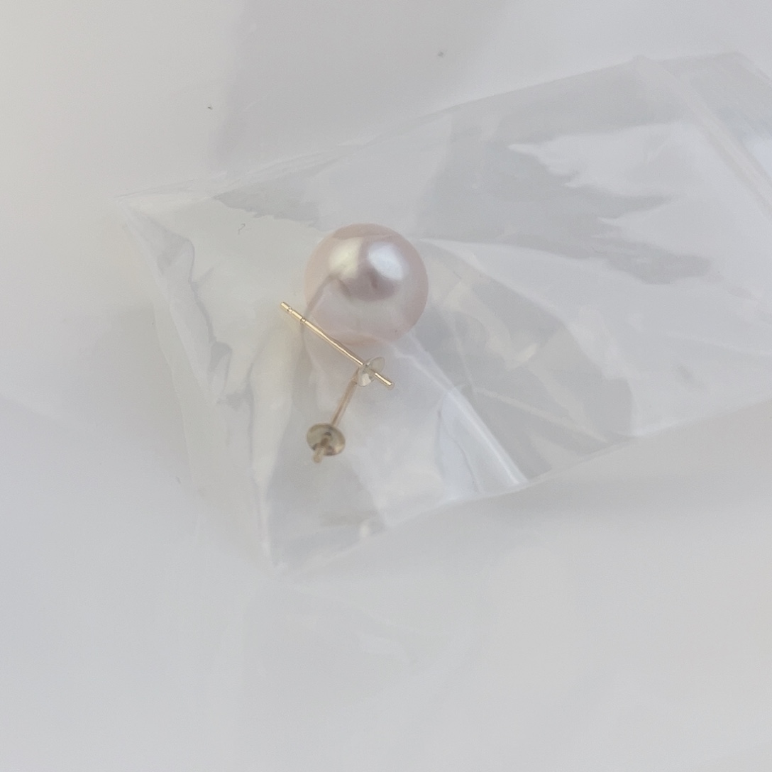 耳饰银S925镶嵌淡水珍珠