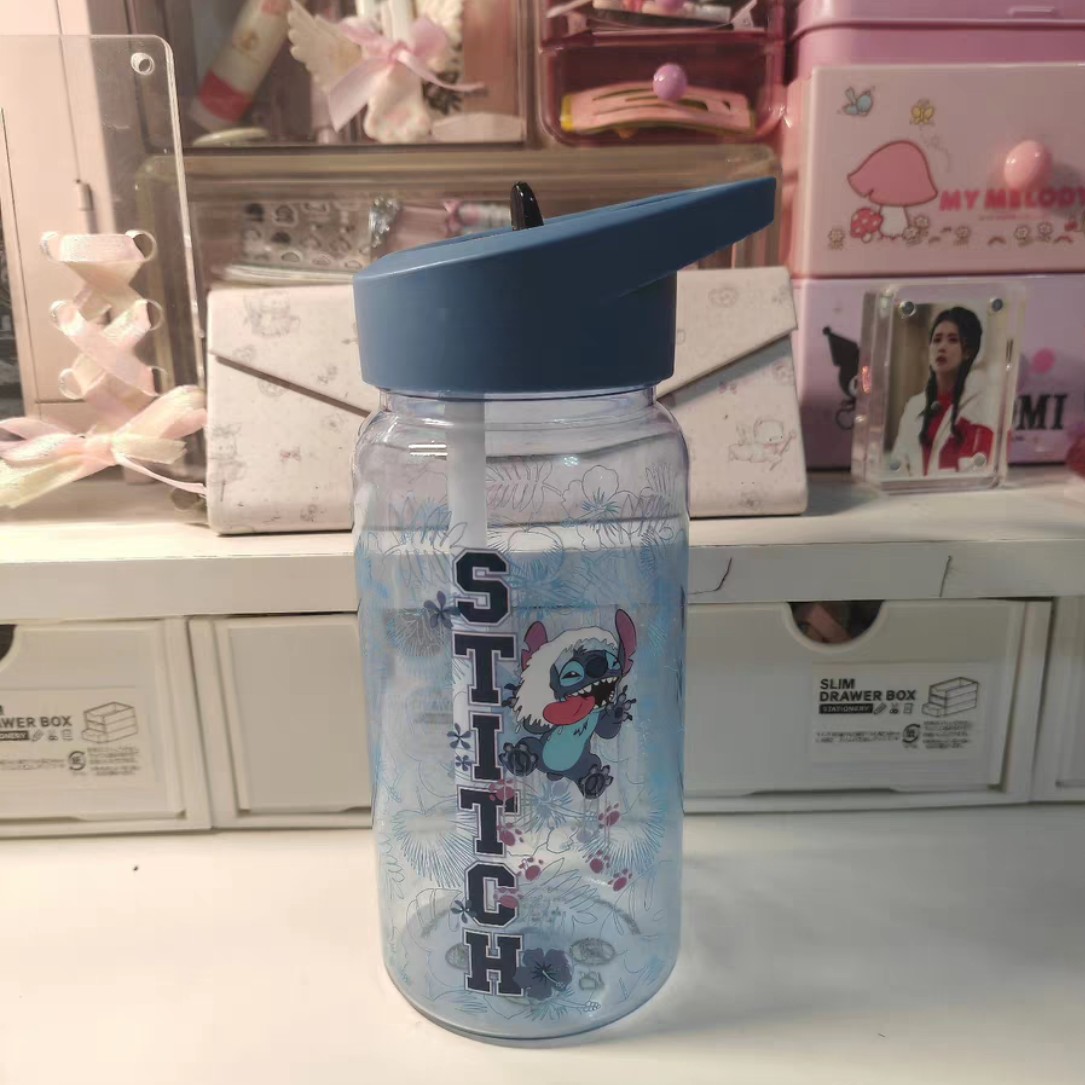 上迪乐园正品 史迪奇 吸管水杯➕杯套