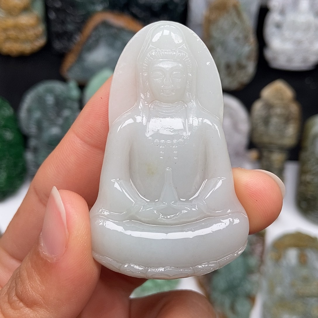 定制翡翠未镶嵌天然缅甸翡翠A货毛货抛光定制 