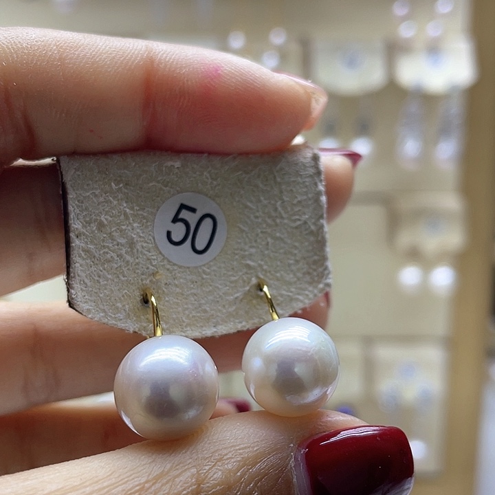 淡水珍珠耳饰银S925镶嵌