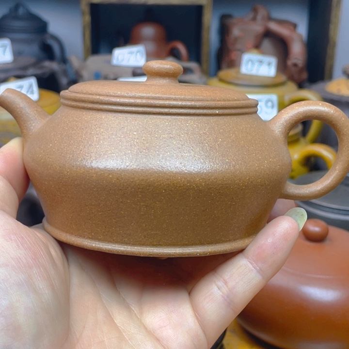 茶壶紫砂紫砂壶黄降坡曼殊220cc半手工