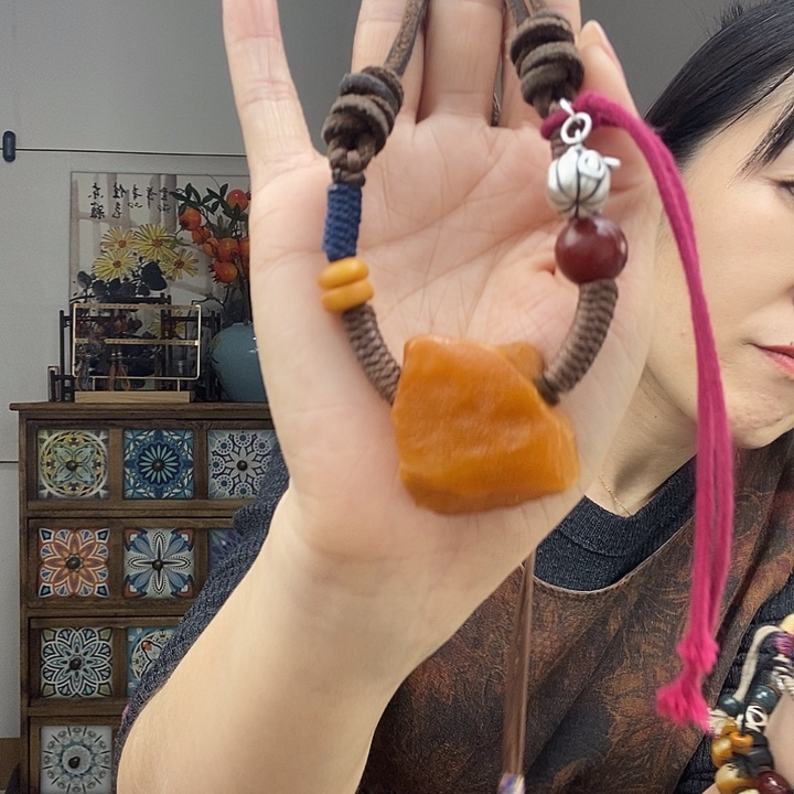 蜜蜡项链未镶嵌项链