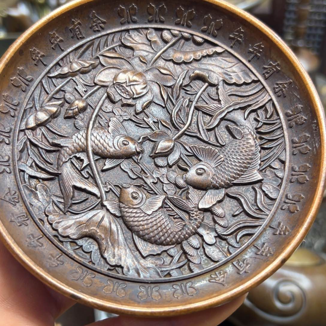 铜摆件欢迎欢迎你