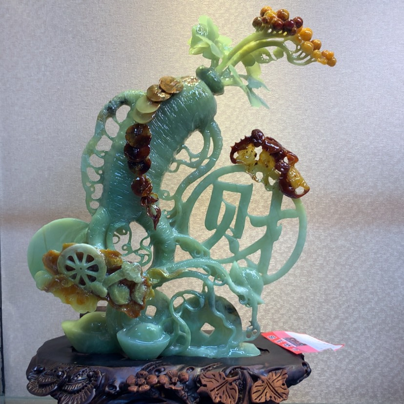 【闪购商品】蛇纹石玉未镶嵌摆件覆膜