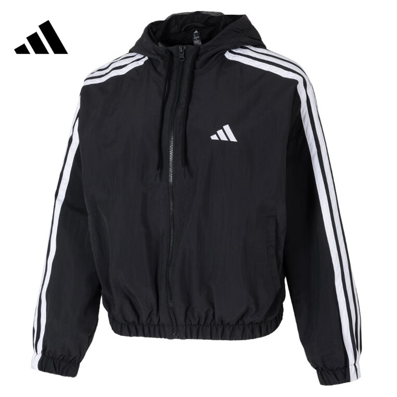 adidas阿迪达斯女子W 3S WV WB梭织连帽外套JZ2162