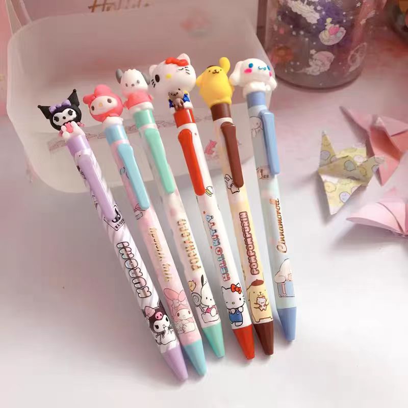 禾硕2928三丽鸥中性笔可爱美乐蒂造型动漫款卡通水笔黑色0.5MM