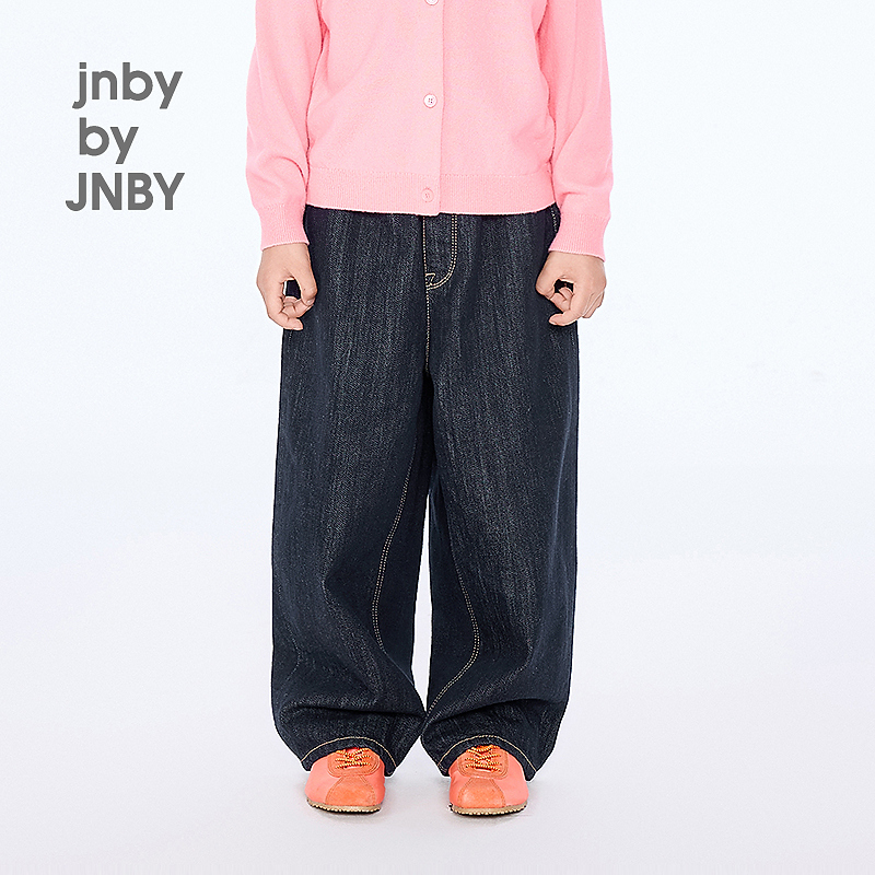 新款江南布衣童装牛仔长裤直筒裤25秋男女童1P9E11380