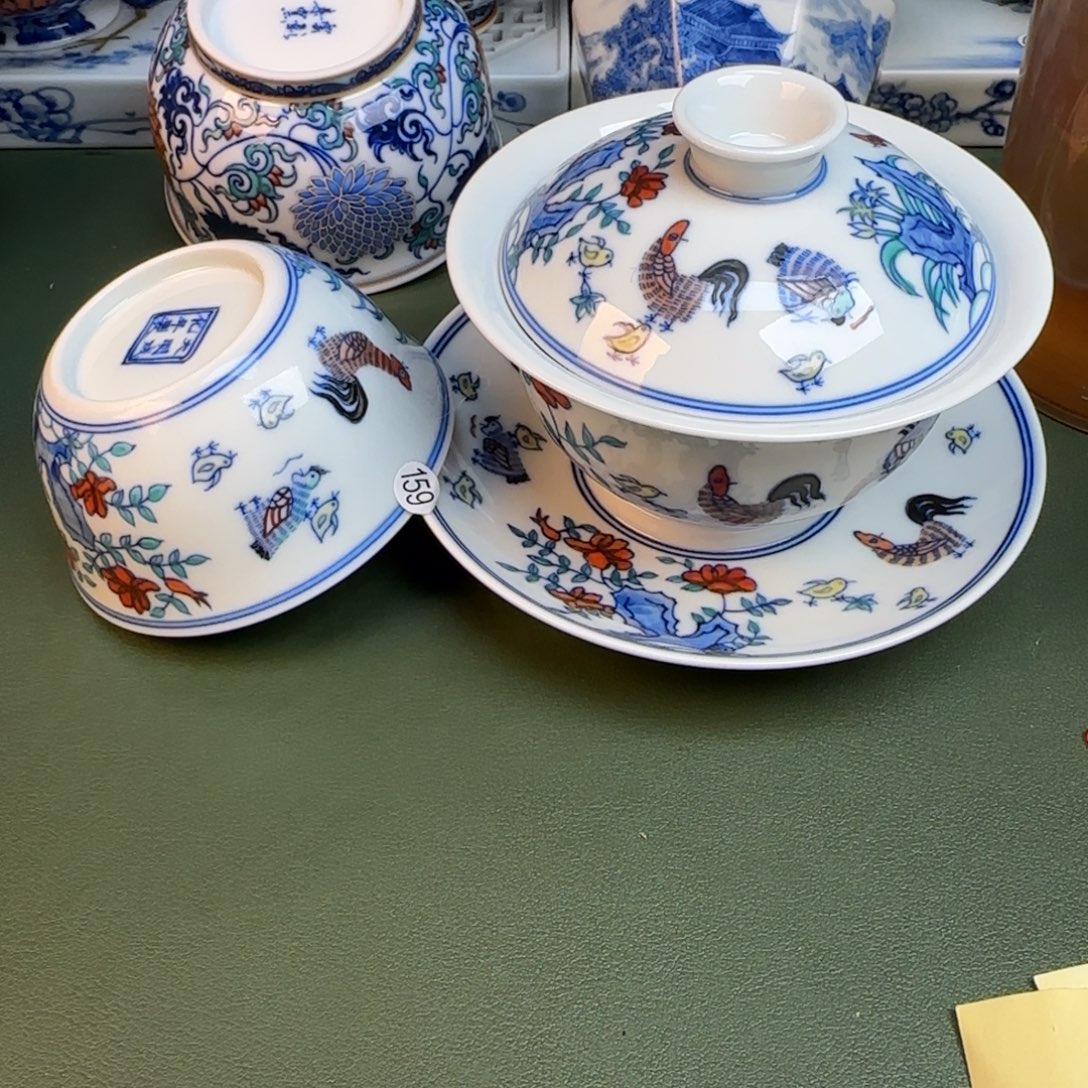 彦祖纯手工手绘茶具