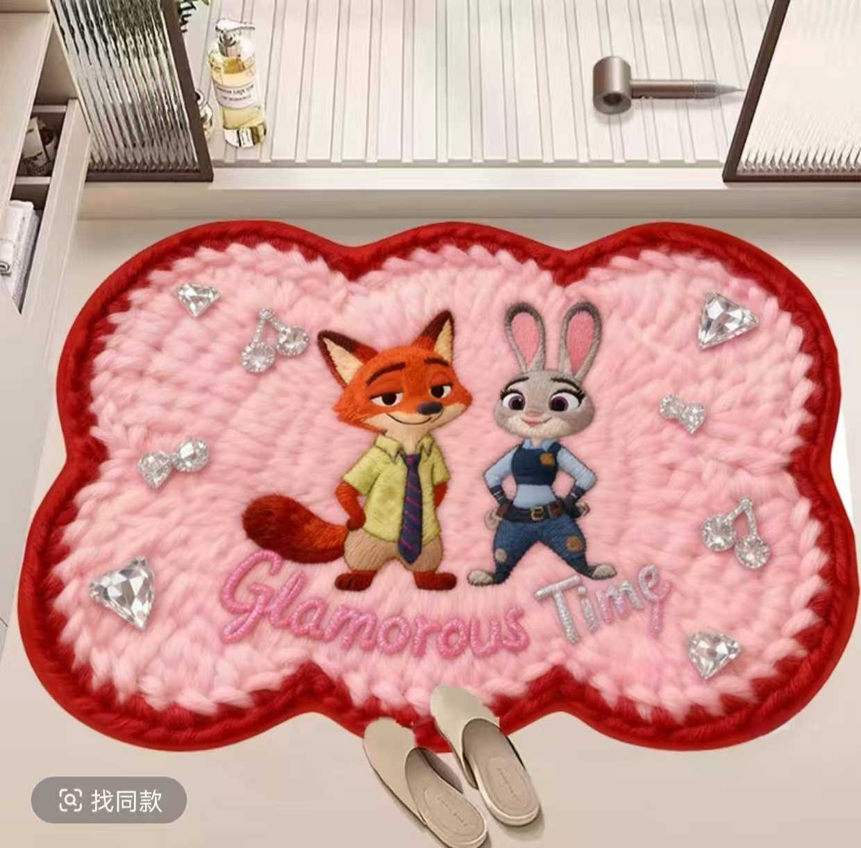 毛线风硅藻泥60*90厘米玄关门口卧室床边防滑裁剪浴室地垫