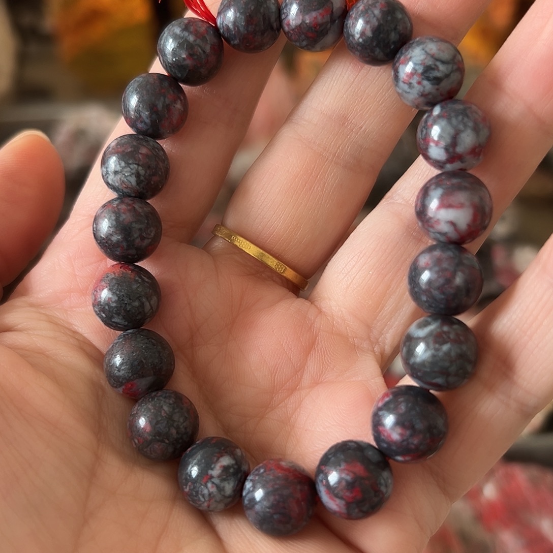 那***我天然辰砂福利朱砂手串