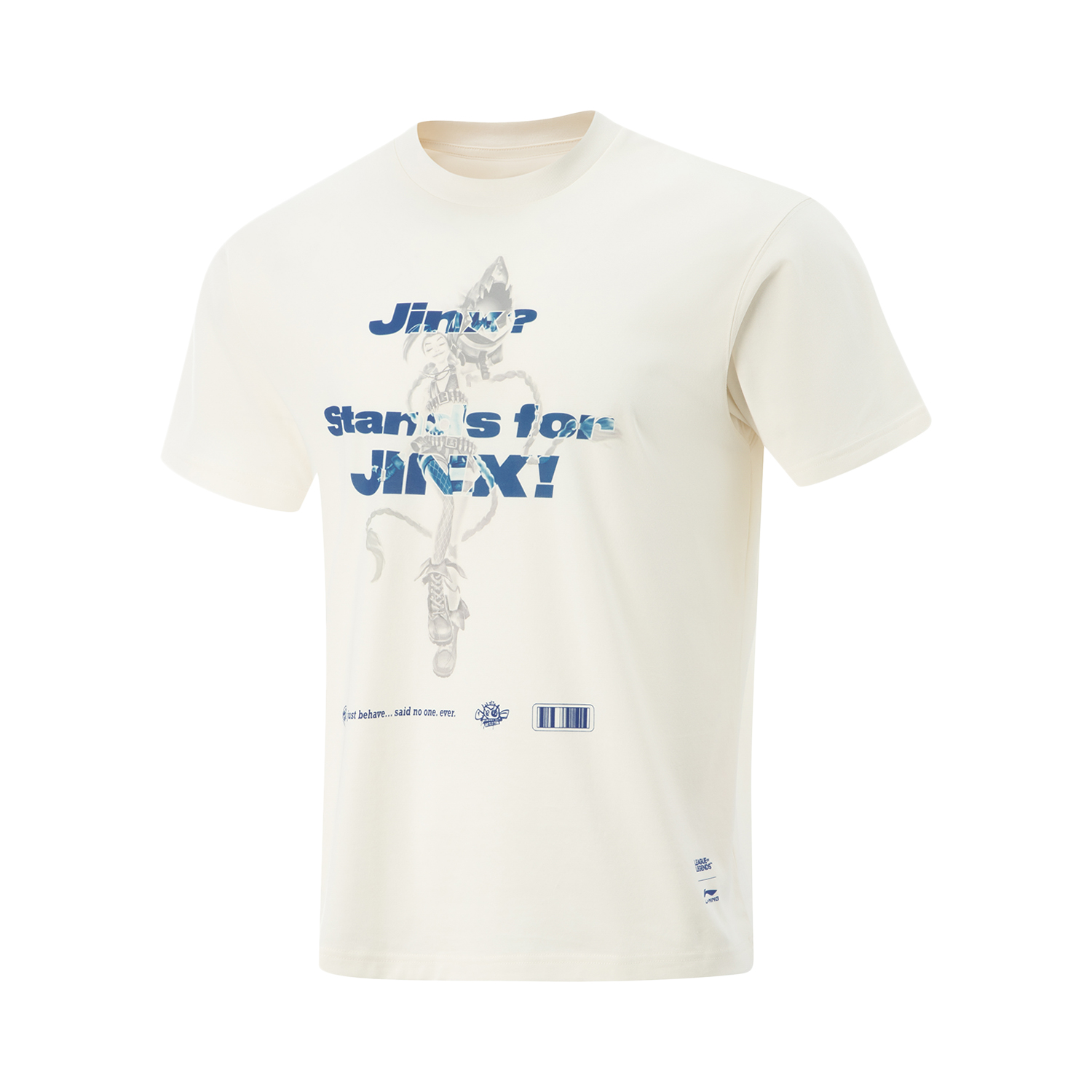 李宁x英雄联盟金克丝联名25新品男女短袖t恤宽松运动服AHSVD83
