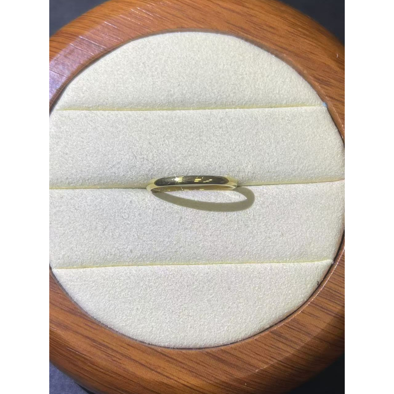  s1442黄色光面细戒指多样性发货