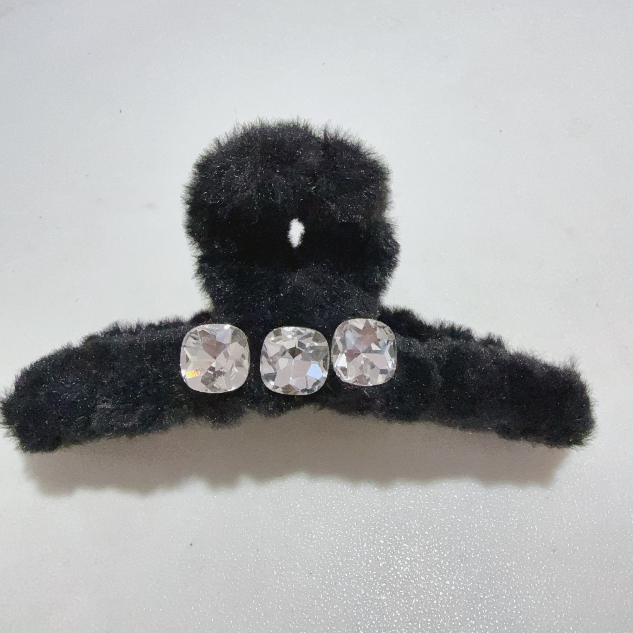 韩系秋冬毛绒抓夹女生后脑勺盘发鲨鱼夹新款发夹发饰4371