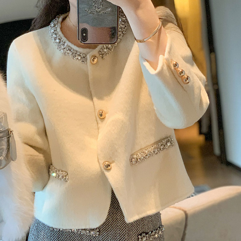 春冬季厚款显瘦减龄款高级外套简约小香风气质无限回购的宝藏单品