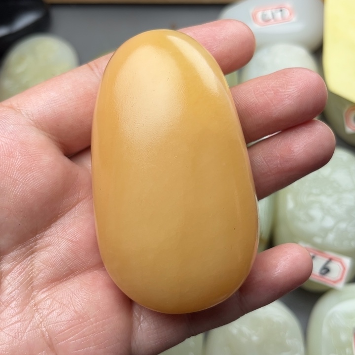 石材方解石手把件