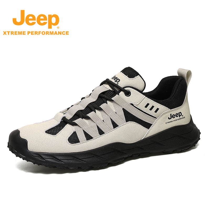 JEEP/吉普男鞋网面透气休闲运动鞋软底防滑轻便户外旅游登山男鞋