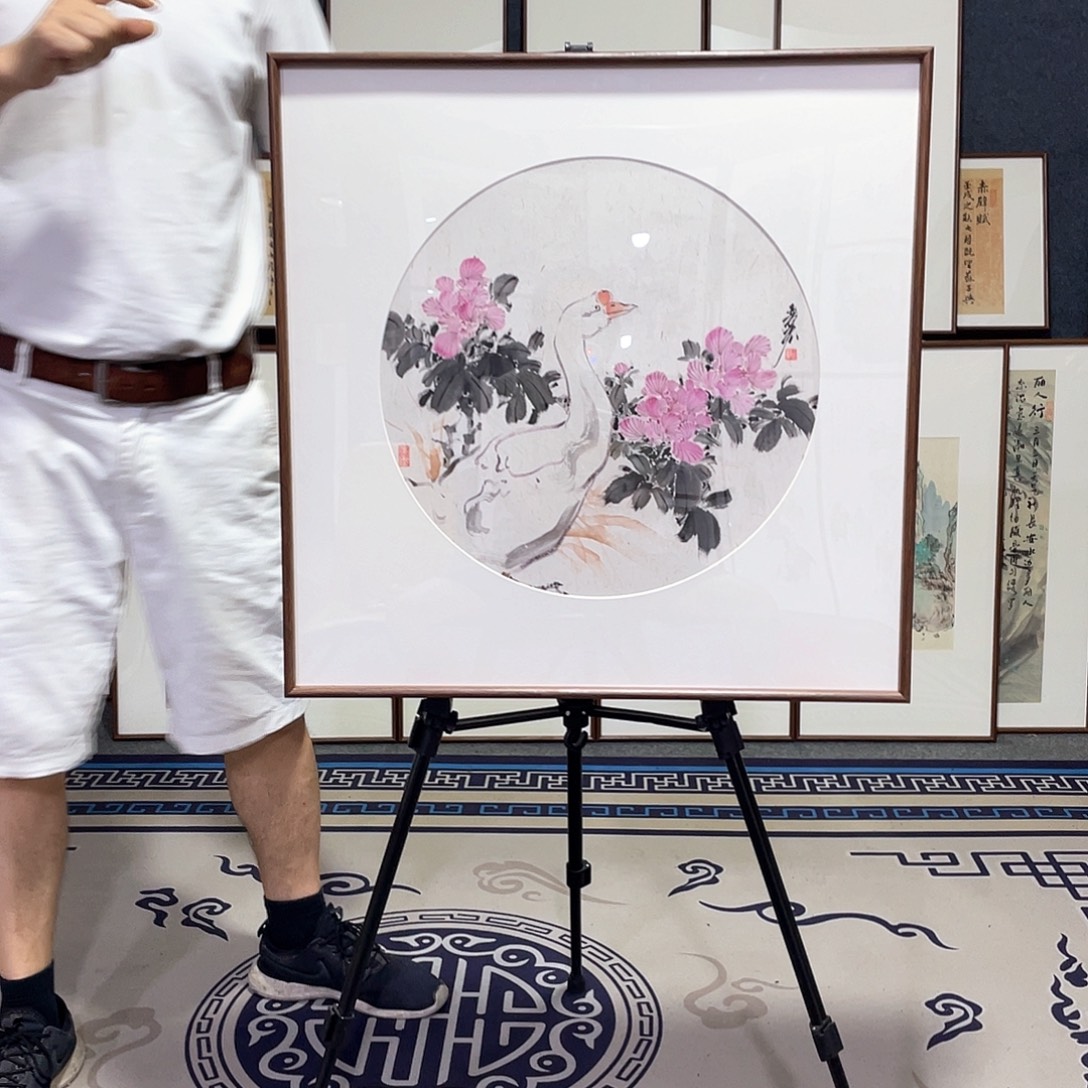 国画手绘画作品带框60/60