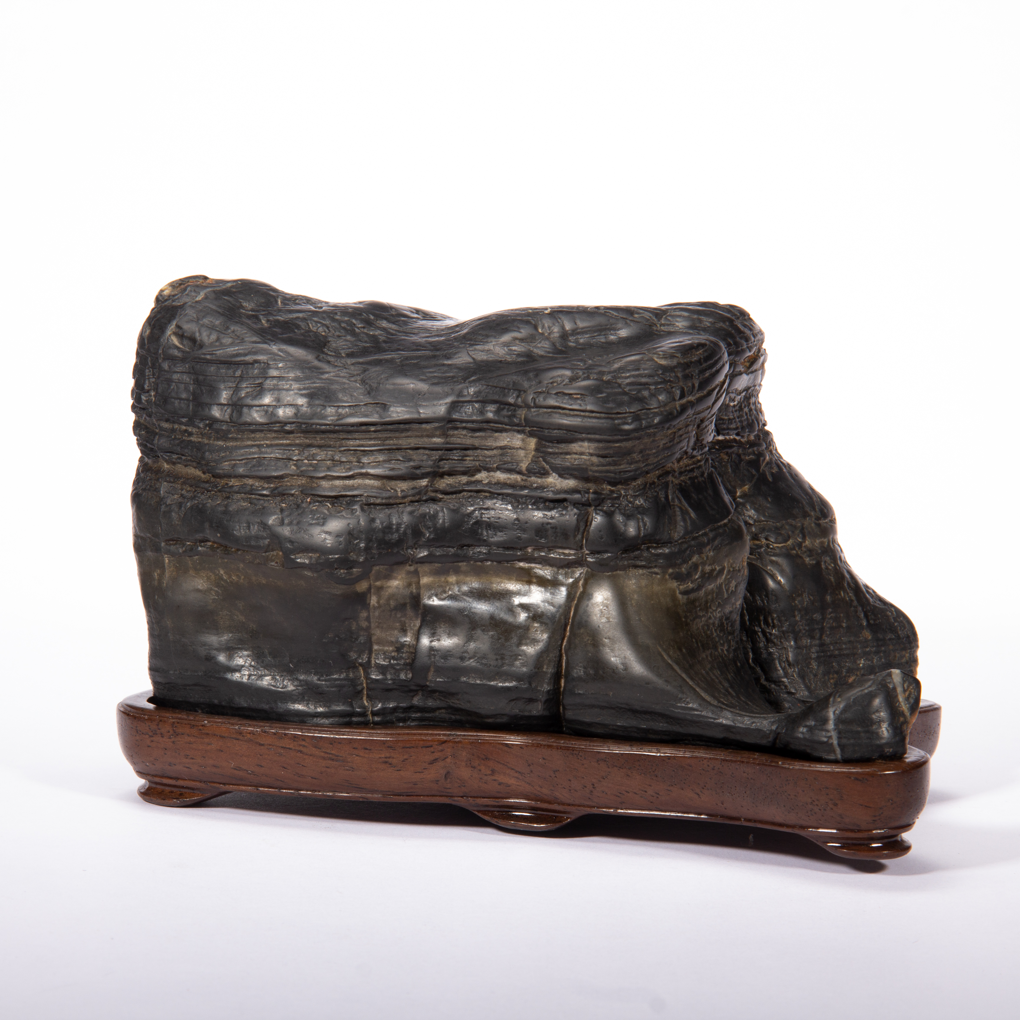 【程田文物】清-灵壁石-摆件250103-35