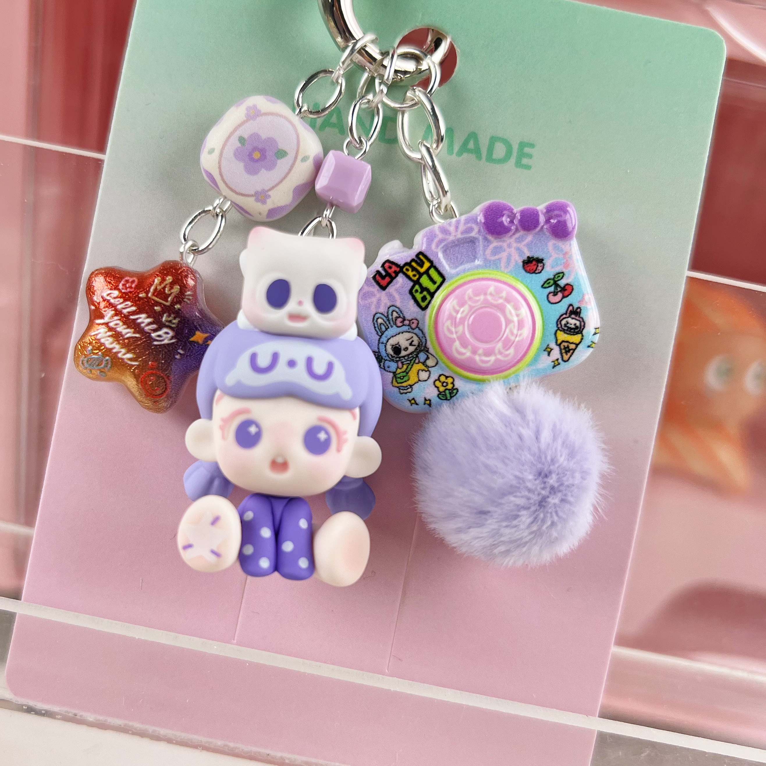 【明款选位拍】创意手工DIY手机链包挂钥匙链拍立得挂件简单大方送