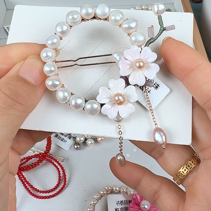 未镶嵌发饰淡水珍珠