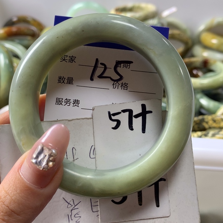 蛇纹石玉手镯未镶嵌125