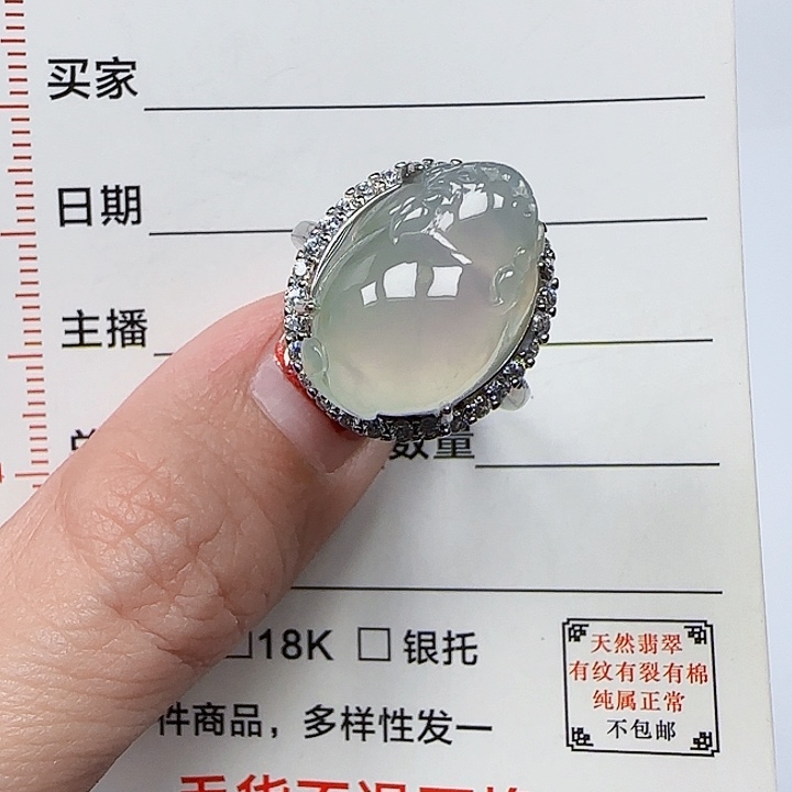 翡翠颈饰银S925镶嵌天然