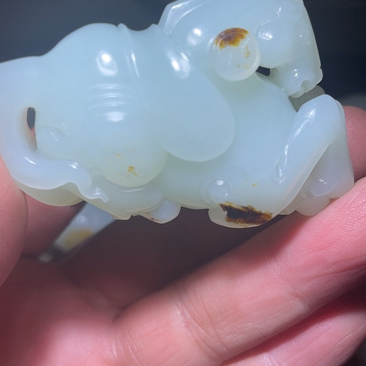 名***歌和田玉未镶嵌车挂