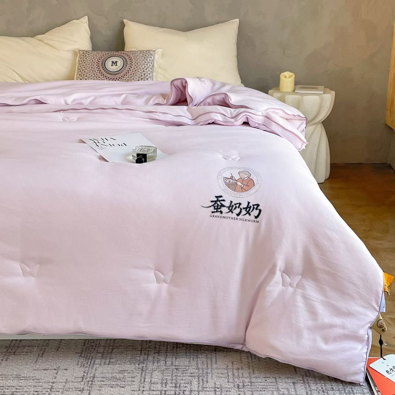 【董事长专属】蚕奶奶系列-二合一子母被轻奢蚕/绒/加厚冬被-玫瑰紫