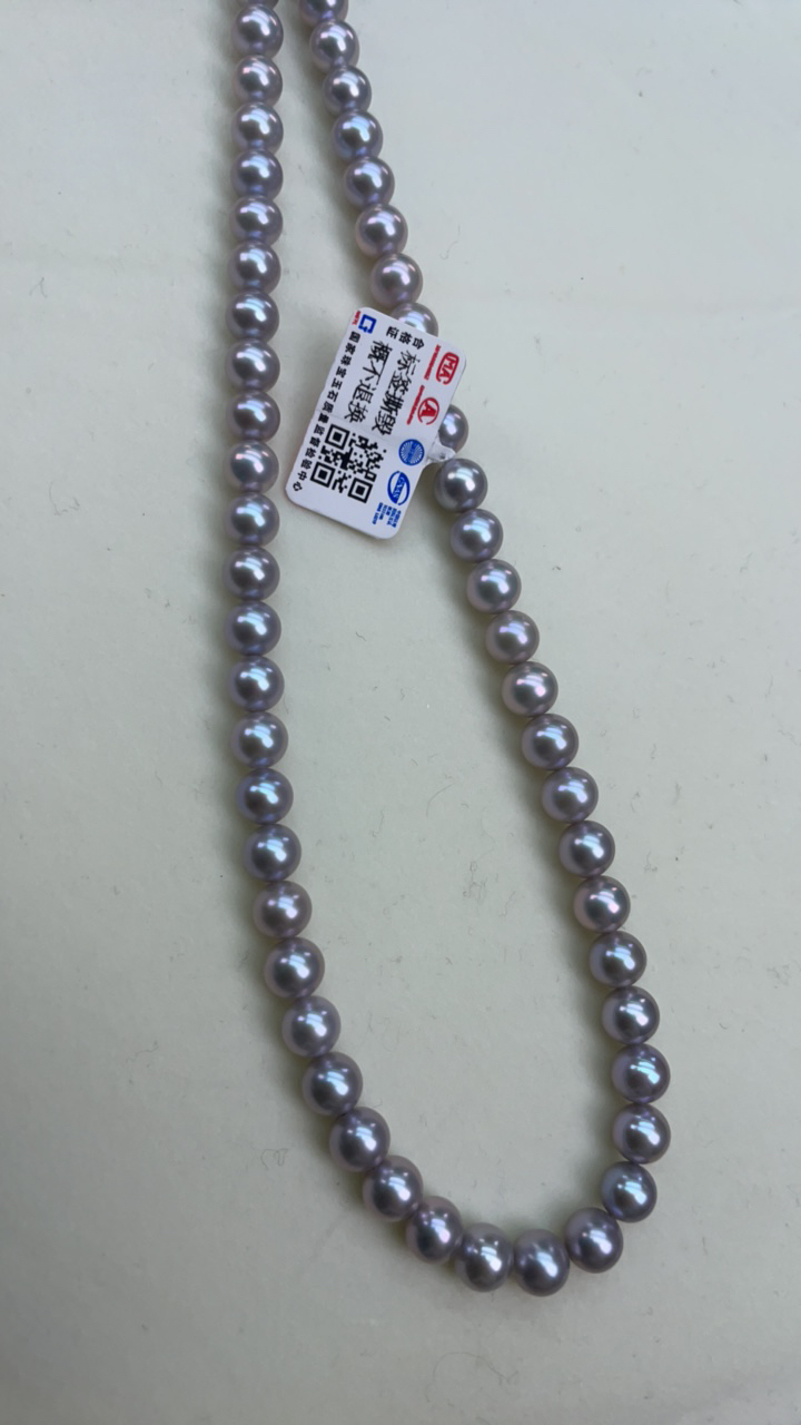 6.5-7极光正圆真多麻灰炫彩淡水