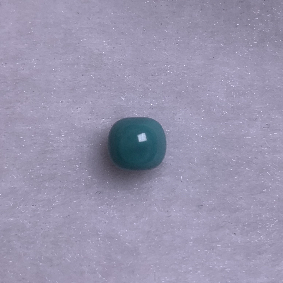 湖北天然原矿高瓷绿松石老型配珠7.4mm
