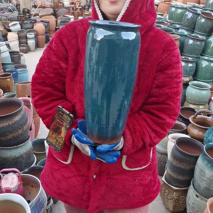 红陶口16高37一个盆子