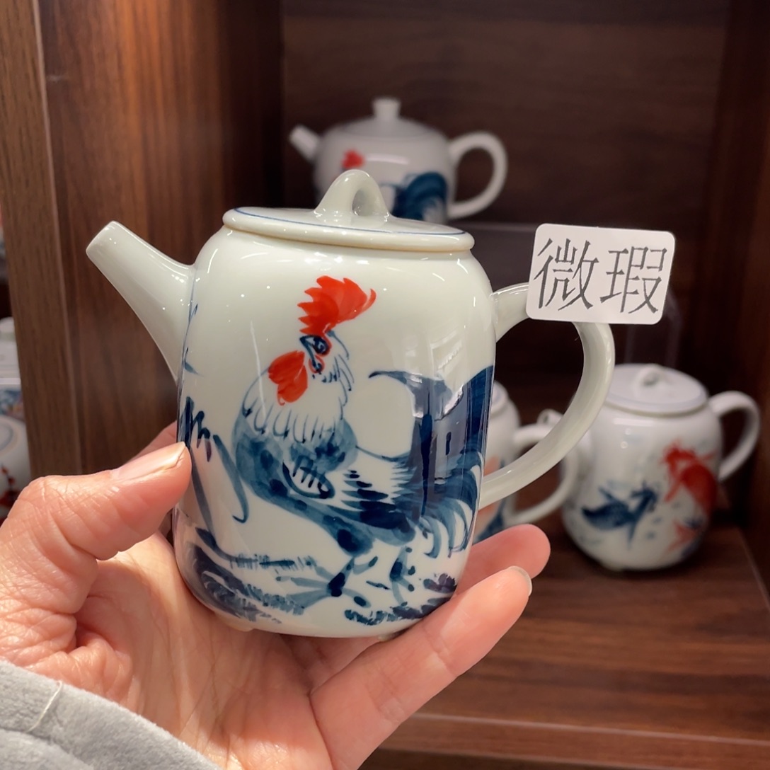 微瑕釉下彩纯手绘