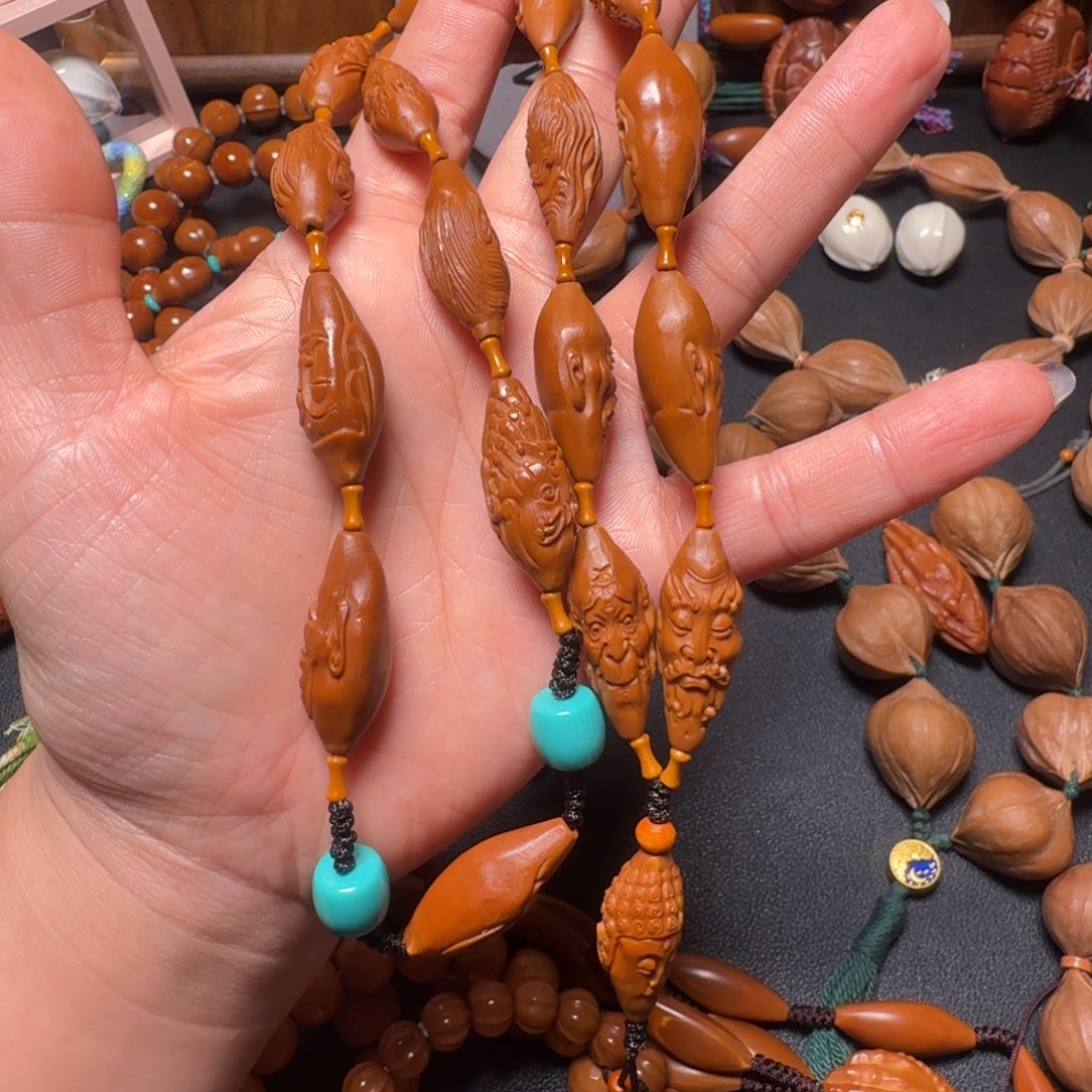 随***心橄榄核手串/手链十八罗汉脖挂