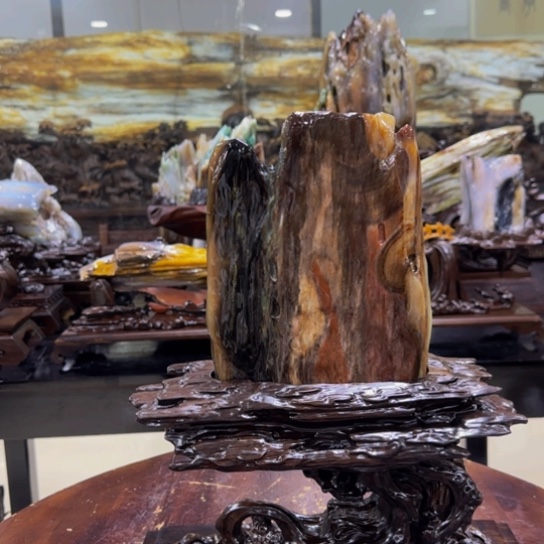 硅化玉摆件未镶嵌