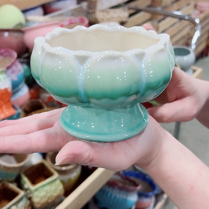 有孔，凑单福利满10元发货陶瓷多肉花盆！