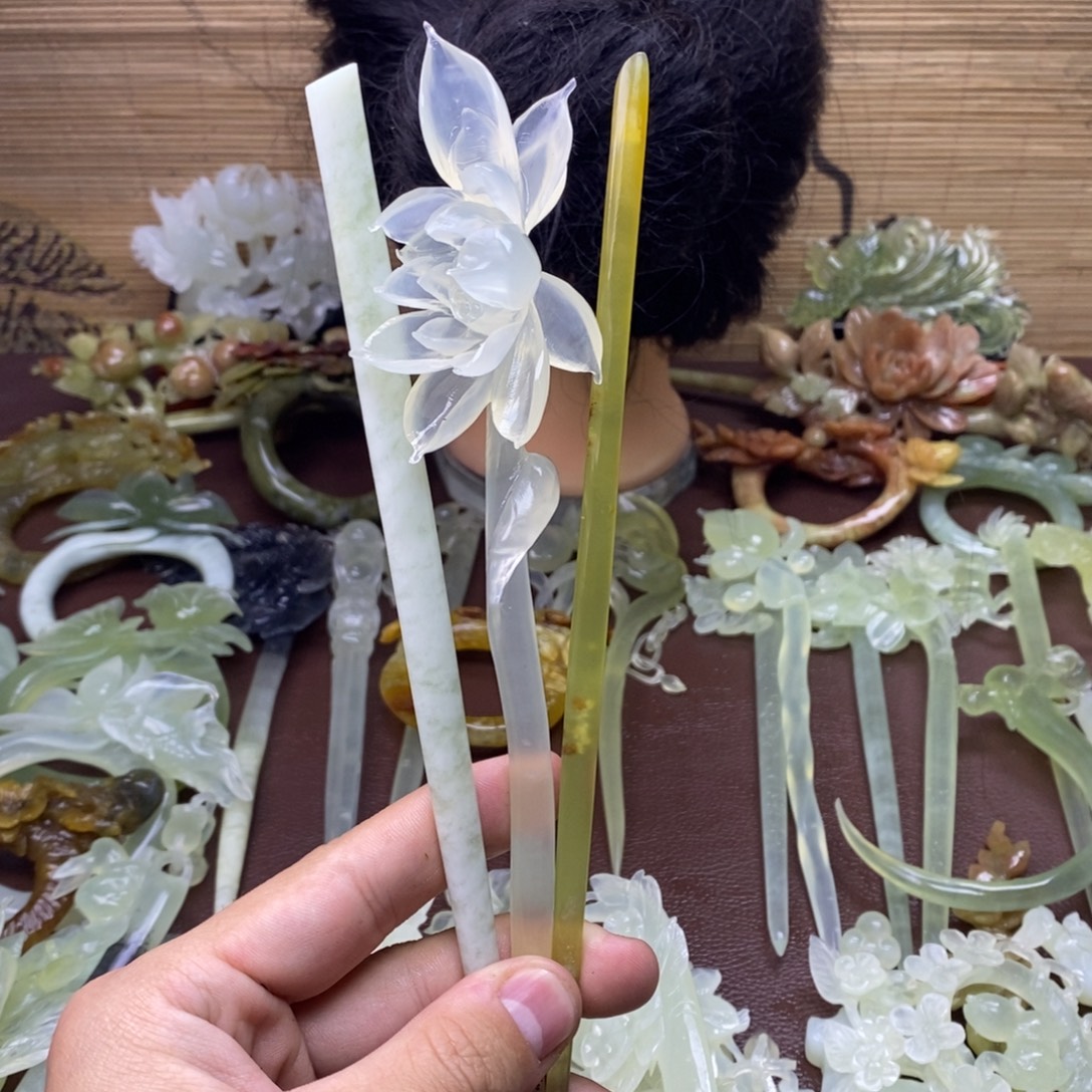 ****爱蛇纹石玉未镶嵌发饰