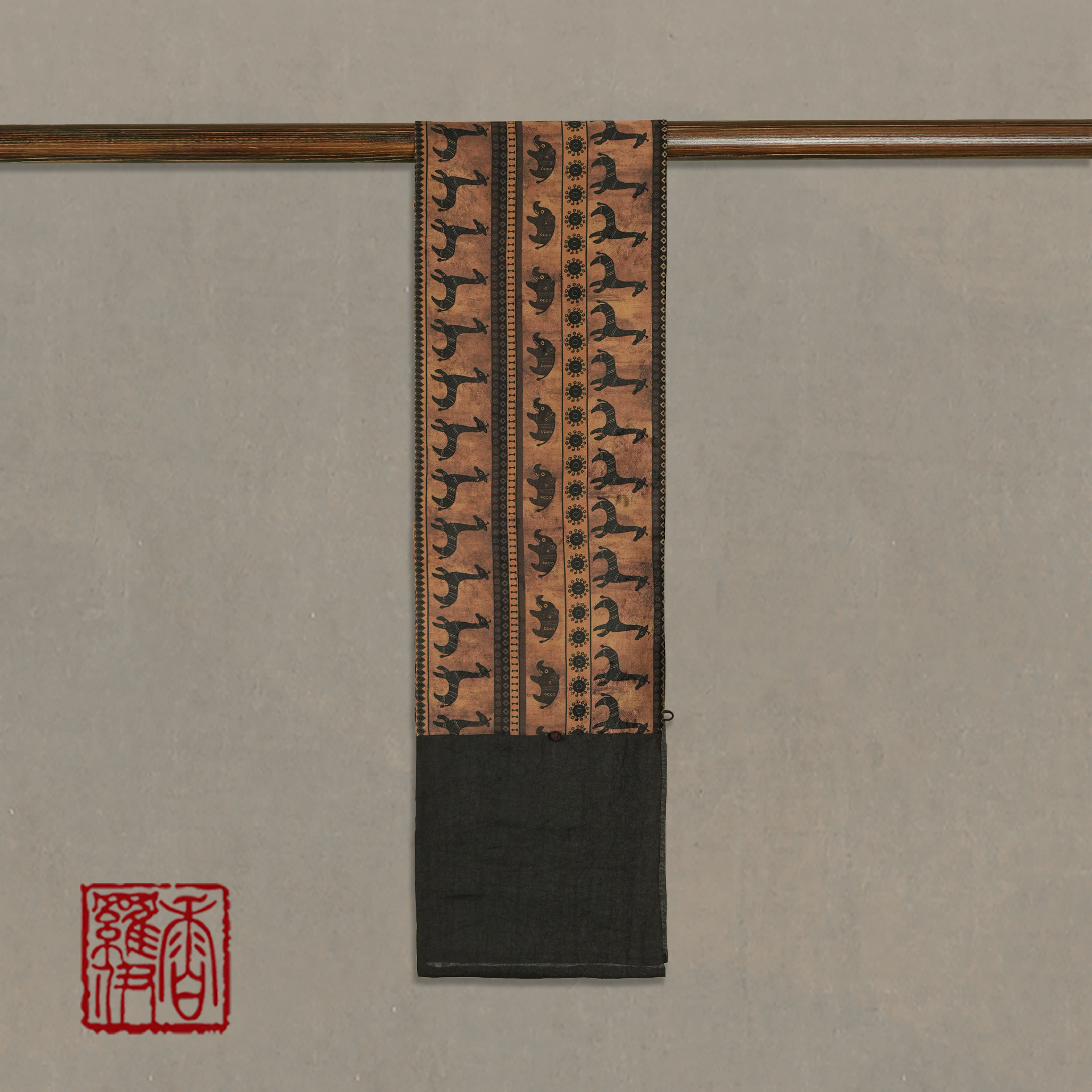 香罗伊传统复古中式提花围巾