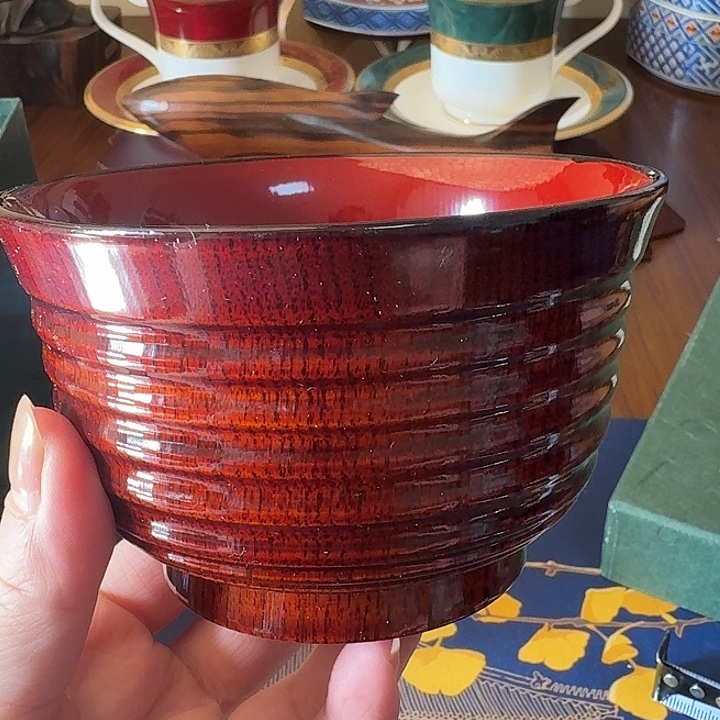 瓷11023实木大漆碗一只