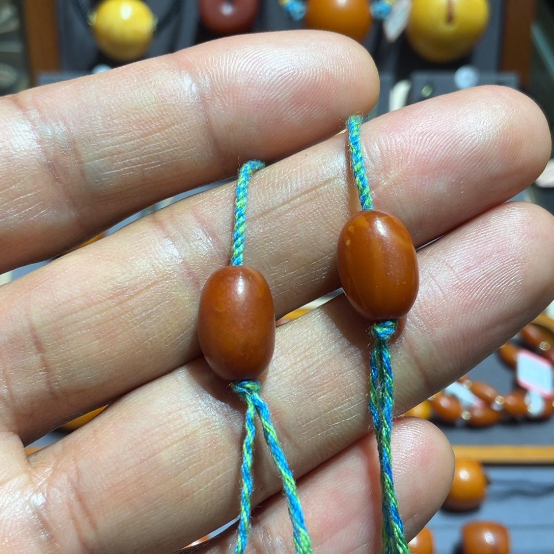 蜜蜡颈饰未镶嵌老蜜蜡枣珠