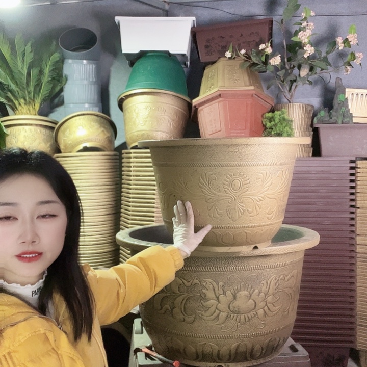 圆形60花盆4个有孔
