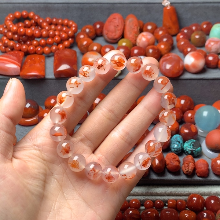 南红玛瑙配饰未镶嵌10mm