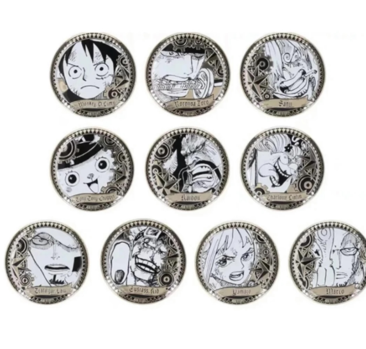 【国现代拆】海贼王 黄金浮雕吧唧徽章