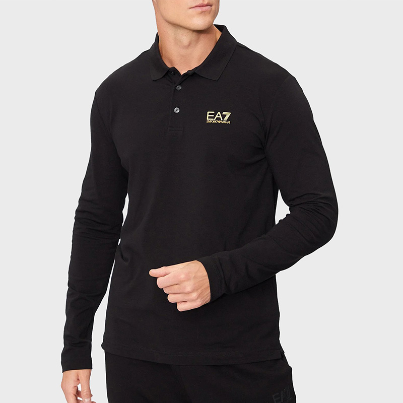 Ea7 Emporio Armani安普里奥·阿玛尼男款长袖POLO衫秋季休闲翻领