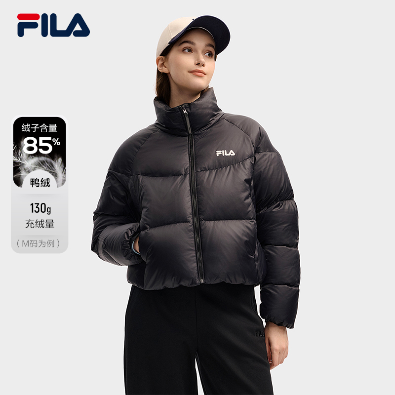 斐乐女士羽绒服2025冬新款休闲保暖舒适短款立领外套F51W549902F