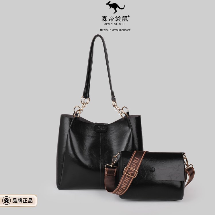 【宽33高27厚13】子母包带小包新款女士百搭时尚单肩托特包3043