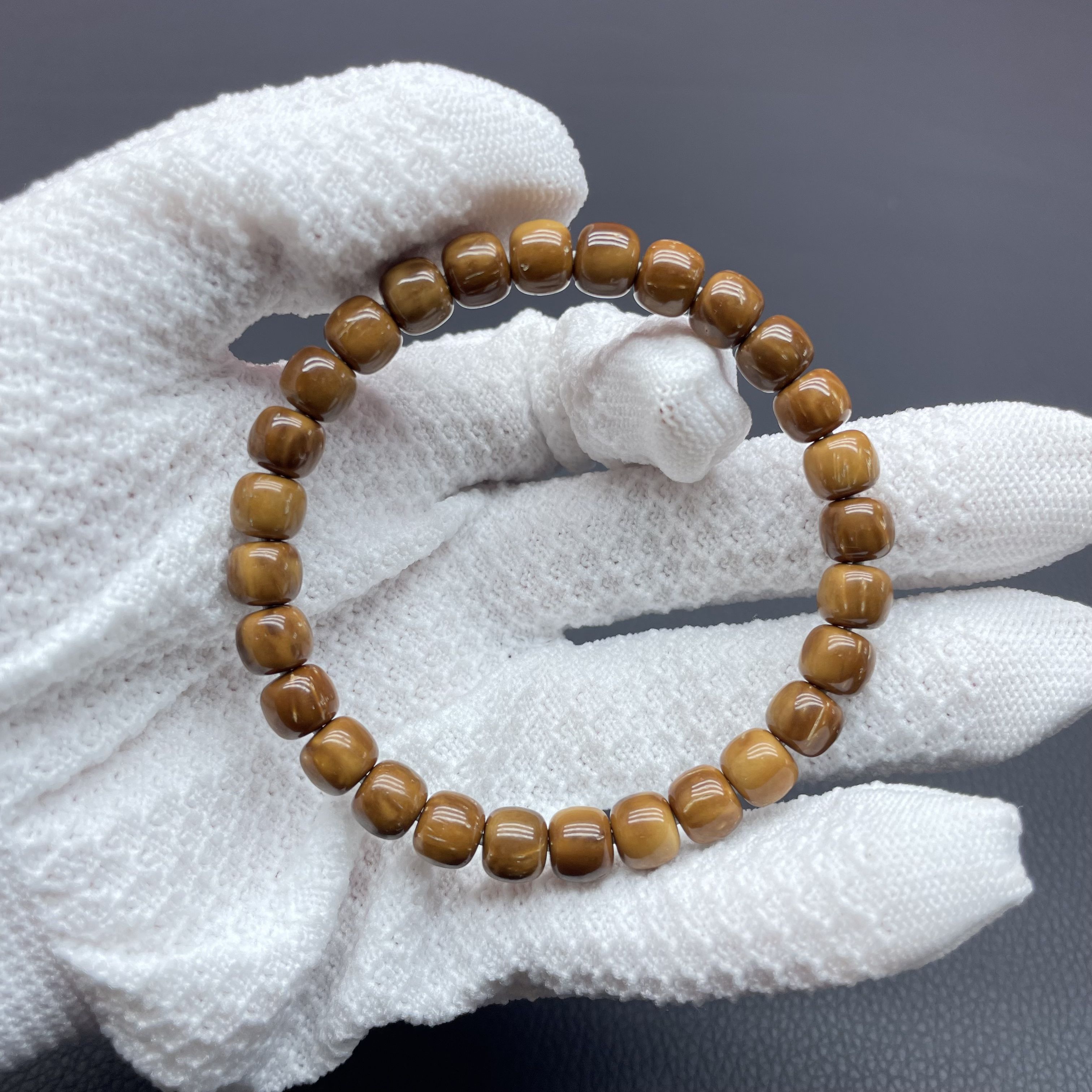 F030埃及老料库克8mm老型桶珠特级果精工归圆手串多样性发其一