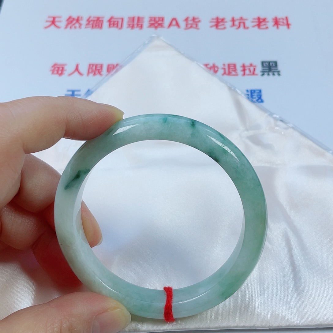 翡翠未镶嵌手镯天然翡翠手镯59.5