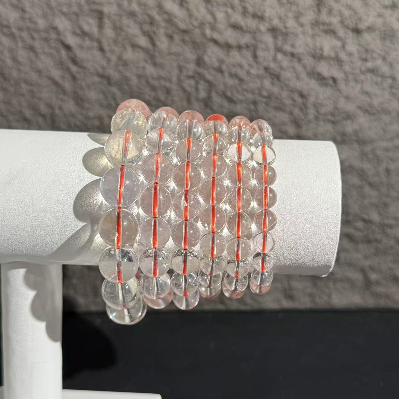 巴西黄水晶浅黄（有色带）手链手串单圈Y118多样性发一